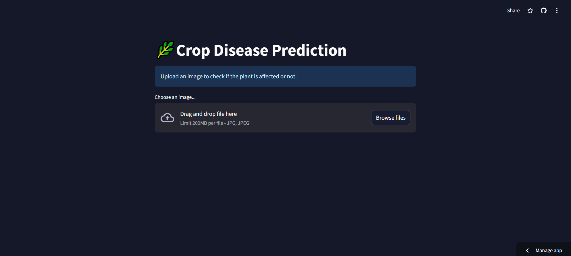 Crop Disease Prediction